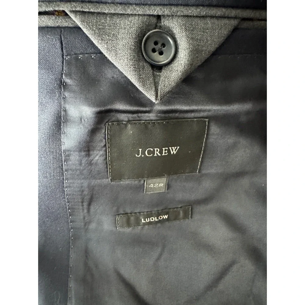 J Crew Loro Piana Ludlow Slim Fit 100% Wool Navy Blue Suit Jacket Blazer